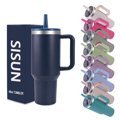 40 Oz Water Bottle with Handle and Flip Straw